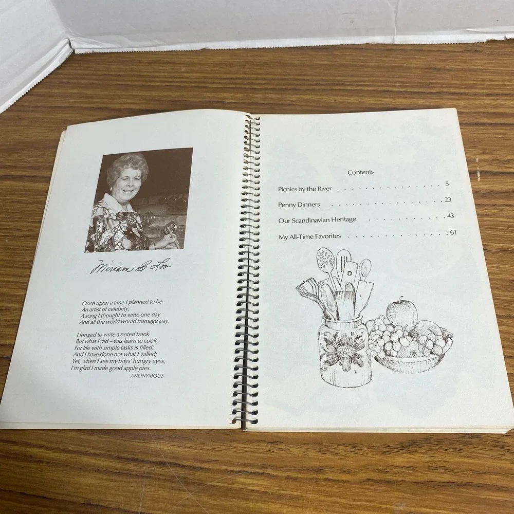 More Family Favorites Miriam B Loo 1980 Cookbook Ring Bound Illustrated Vintage